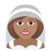 👰🏽‍♀️ woman with veil: medium skin tone display on JoyPixels